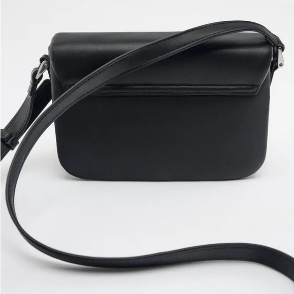 ZARA SQUARE PIECE TRIM CROSSBODY BAG - Picture 3 of 5